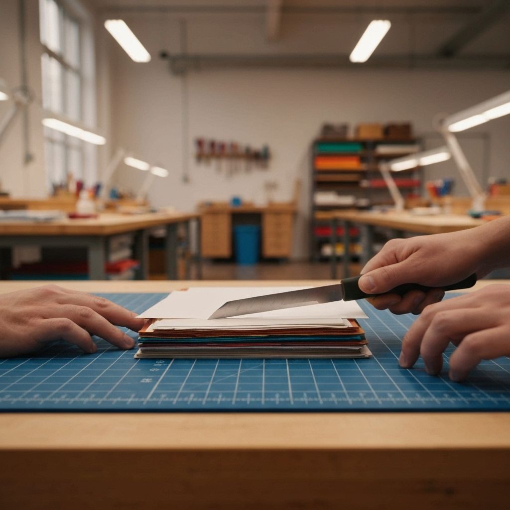 Precision craft knife cutting demonstration